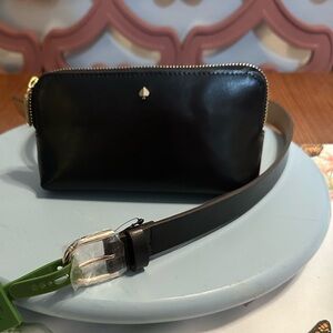 Kate Spade Black Belt with bag